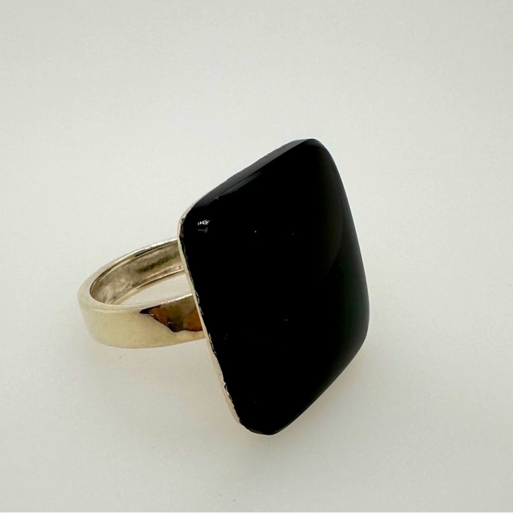 Sterling Silver Onyx Cocktail Ring